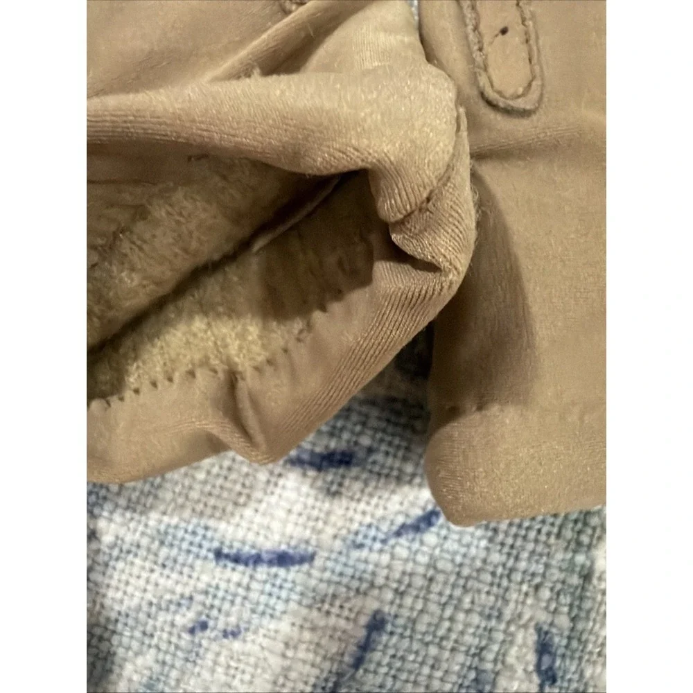 Vintage Aris Isotoner Tan Driving Gloves Stretch Nylon Spandex One Size